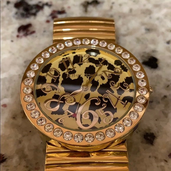 Like New Betsey Johnson Gold Leopard Watch - Picture 2 of 4